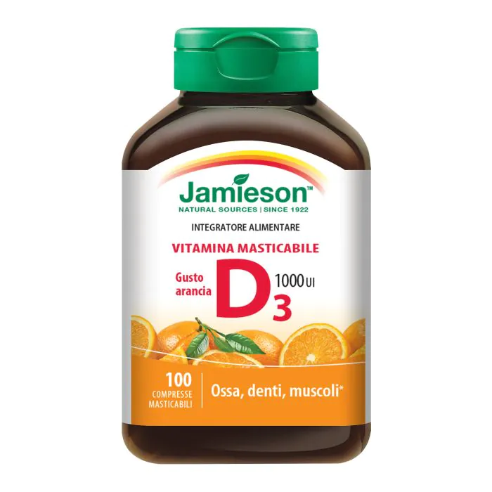 Jamieson vitamina d masticabile arancia 100 compresse Jamieson vitamina d masticabile arancia 100 compresse