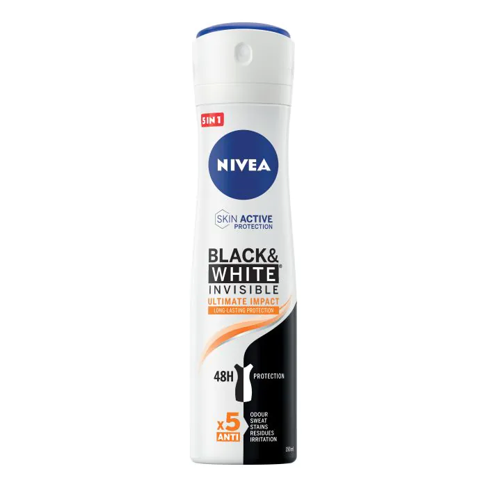 NIVEA - Men Black & White Invisible - Deodorante anti-traspirante Spray 125 ml NIVEA - Men Black & White Invisible - Deodorante anti-traspirante Spray 125 ml