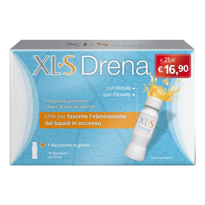 Xls drena taglio prezzo 10 flaconcini 70 ml