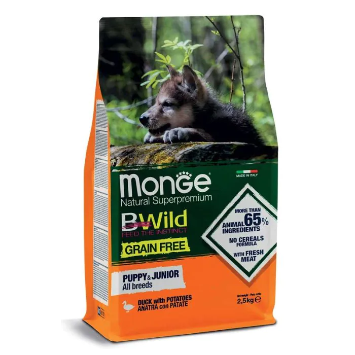 Monge Grain Free All Breeds Puppy E Junior Anatra E Patate 12 Kg Monge Grain Free All Breeds Puppy E Junior Anatra E Patate 12 Kg