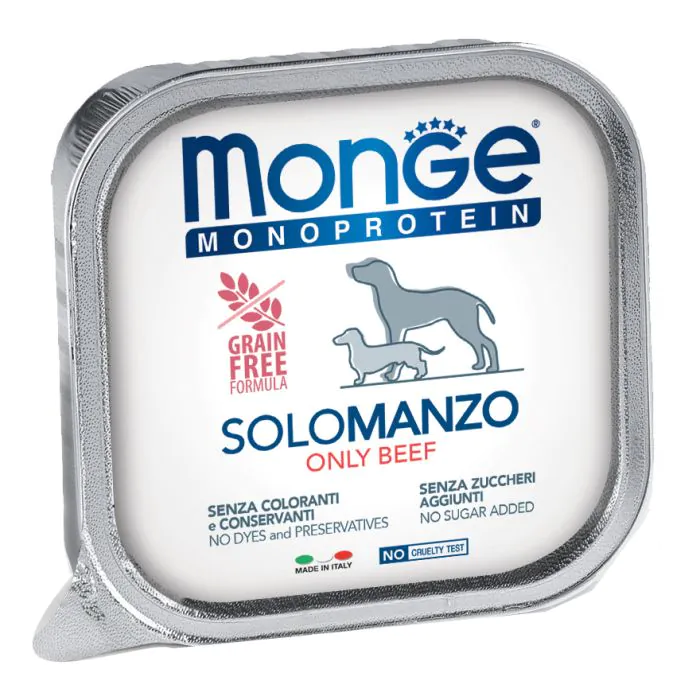 Monge Cane Monoprotein Vaschetta Adulto Solo Manzo 150 Gr Monge Cane Monoprotein Vaschetta Adulto Solo Manzo 150 Gr