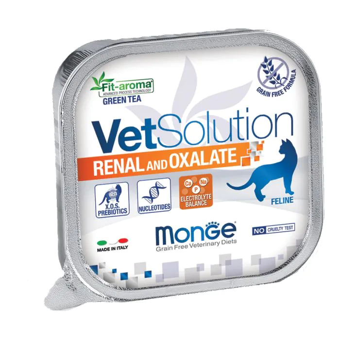 MONGE GATTO VET SOLUTION RENAL & OXALATE VASCHETTA 100 GR MONGE GATTO VET SOLUTION RENAL & OXALATE VASCHETTA 100 GR