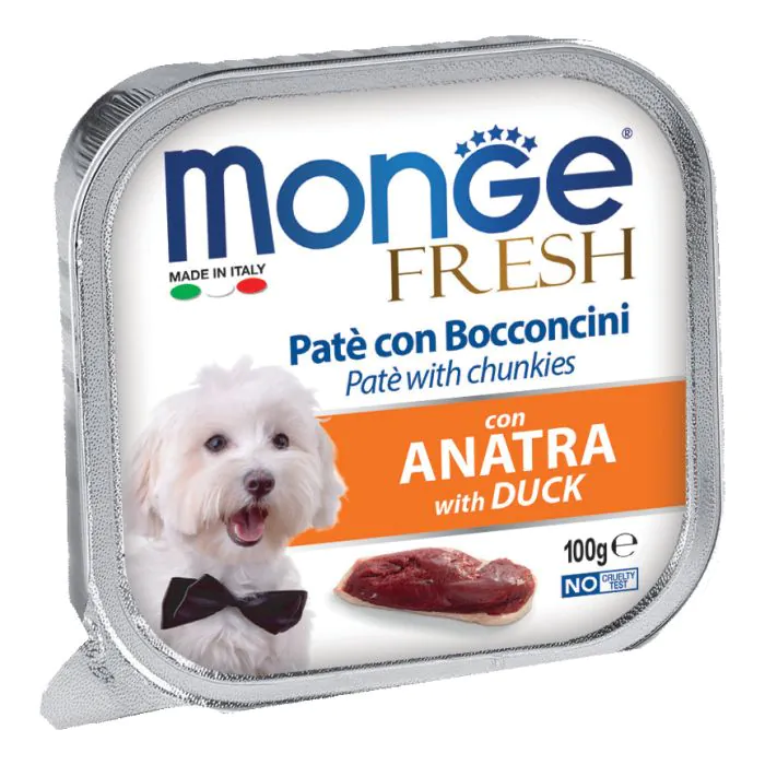 Monge Cane Fresh Vaschetta Adulto Anatra 100 Gr Monge Cane Fresh Vaschetta Adulto Anatra 100 Gr