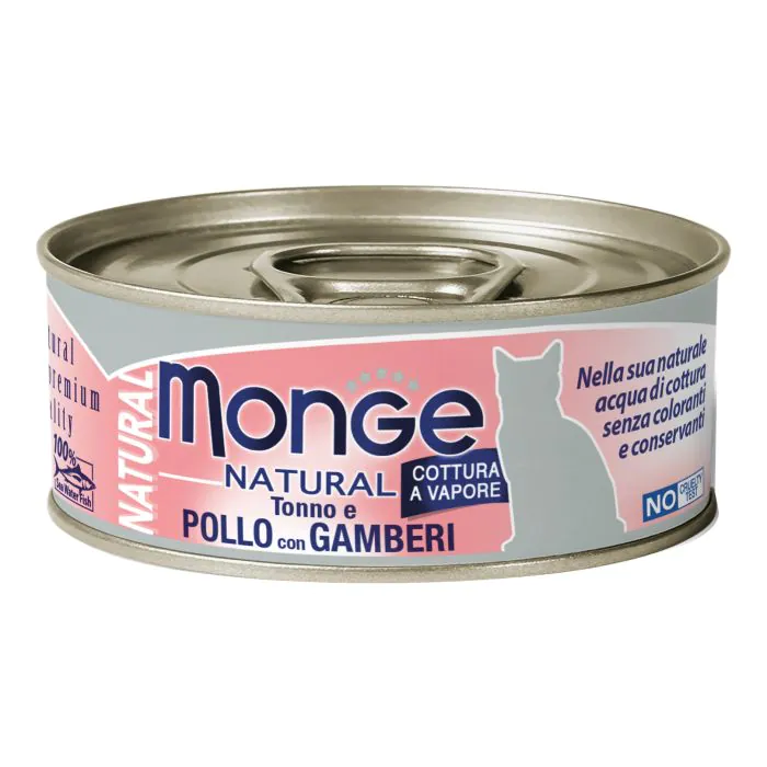 Monge Gatto Natural Busta Adulto Tonno & Gamberetti 80 Gr Monge Gatto Natural Busta Adulto Tonno & Gamberetti 80 Gr