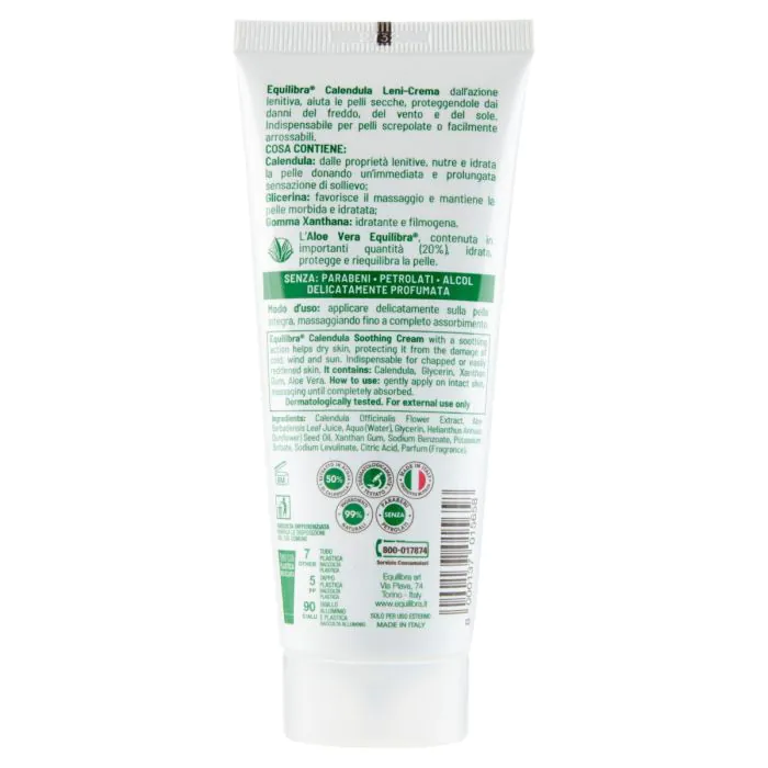 Equilibra Calendula Crema Lenitiva per Pelli Secche e Screpolate 100 ml