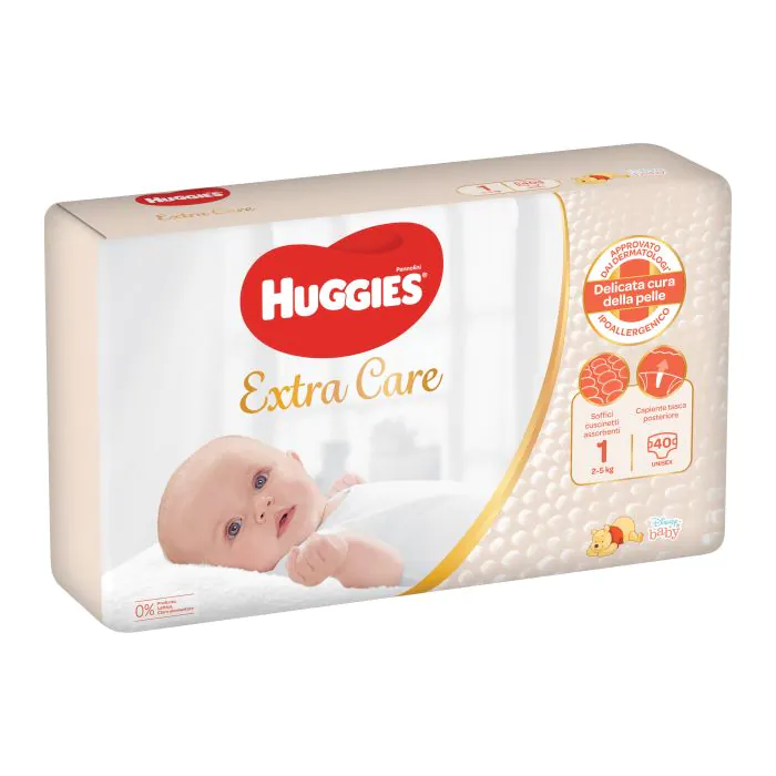 Huggies extra care grande 1 40 pezzi Huggies extra care grande 1 40 pezzi