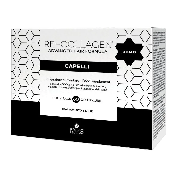 Re-collagen uomo capelli 60 stick Re-collagen uomo capelli 60 stick