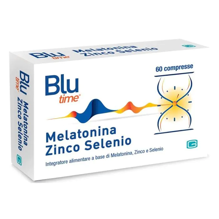 Blu Time Integratore Di Melatonina Zinco E Selenio 60 Compresse Blu Time Integratore Di Melatonina Zinco E Selenio 60 Compresse