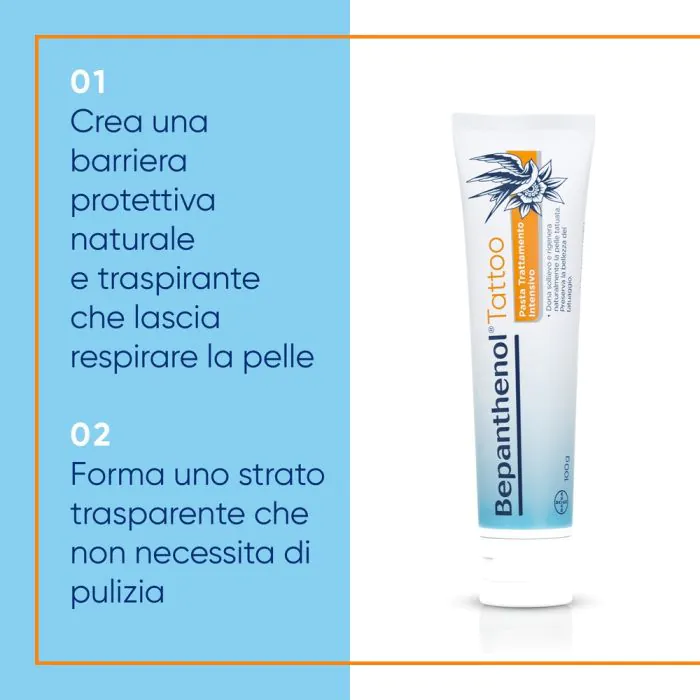 Bepanthenol tattoo pasta trattamento intensivo