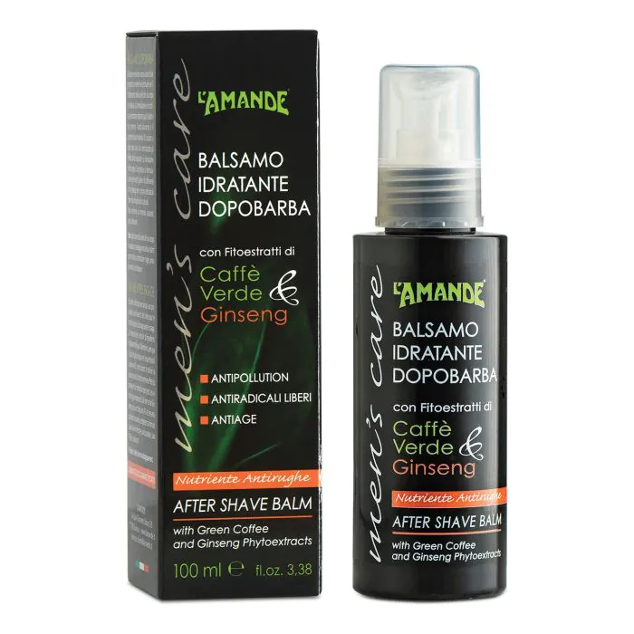 L'amande man's care balsamo dopobarba rinfrescante antirughe senza alcool 100 ml L'amande man's care balsamo dopobarba rinfrescante antirughe senza alcool 100 ml
