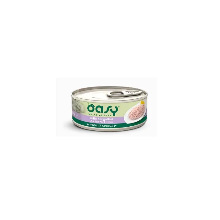 Oasy Gatto Specialita' Naturali In Lattina Kitten Pollo 150 Gr Oasy Gatto Specialita' Naturali In Lattina Kitten Pollo 150 Gr