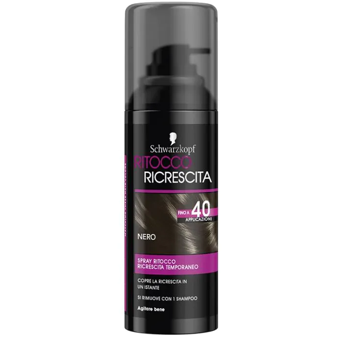 SCHWARZKOPF - Ritocco Ricrescita - Spray ritocco ricrescita temporaneo Nero 120 ml SCHWARZKOPF - Ritocco Ricrescita - Spray ritocco ricrescita temporaneo Nero 120 ml