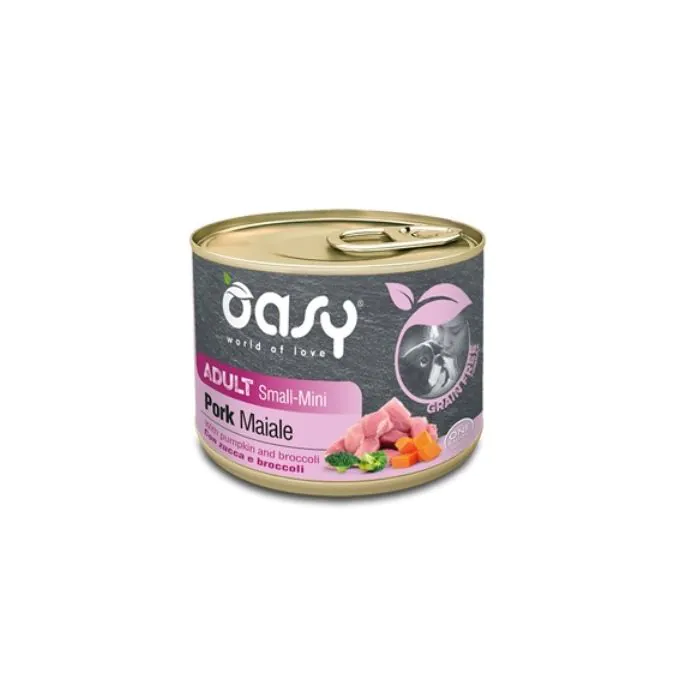 Oasy Cane Grain Free Adulto Small&Mini Tocchetti Di Maiale, Zucca & Broccoli 200 Gr Oasy Cane Grain Free Adulto Small&Mini Tocchetti Di Maiale, Zucca & Broccoli 200 Gr