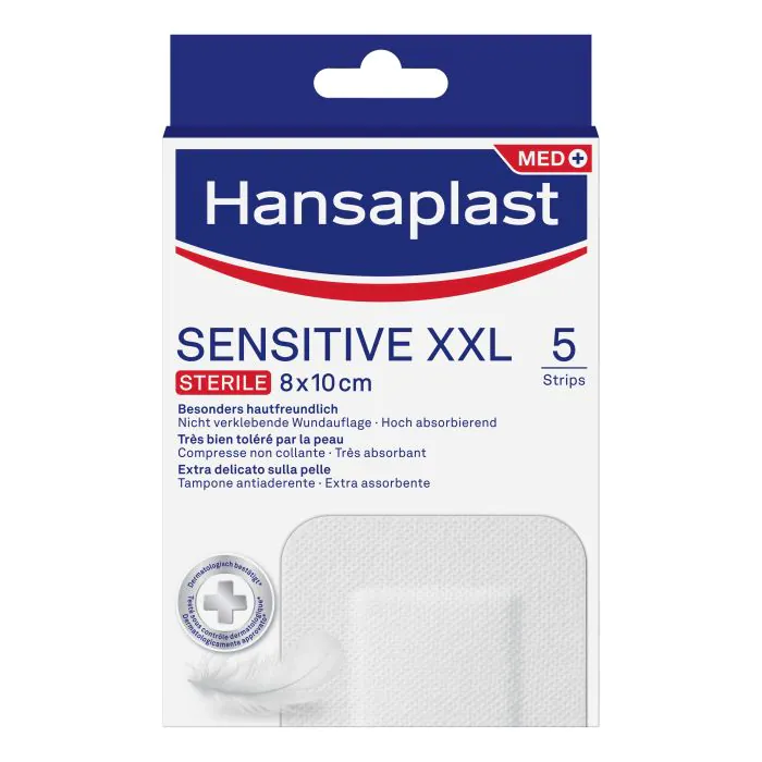 Cerotto hansaplast sensitive xxl 10 pezzi Cerotto hansaplast sensitive xxl 10 pezzi
