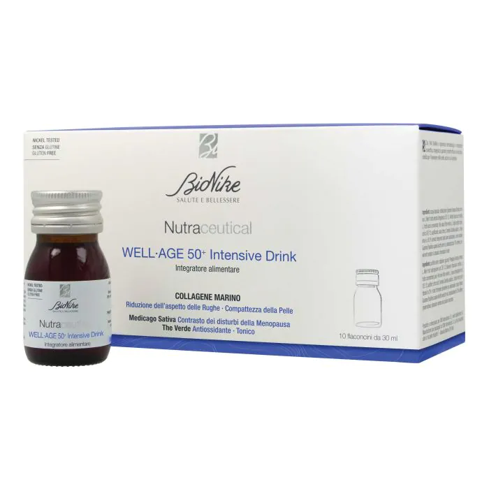 Nutraceutical well age 50+ intensive drink 10 flaconcini da 30 ml Nutraceutical well age 50+ intensive drink 10 flaconcini da 30 ml
