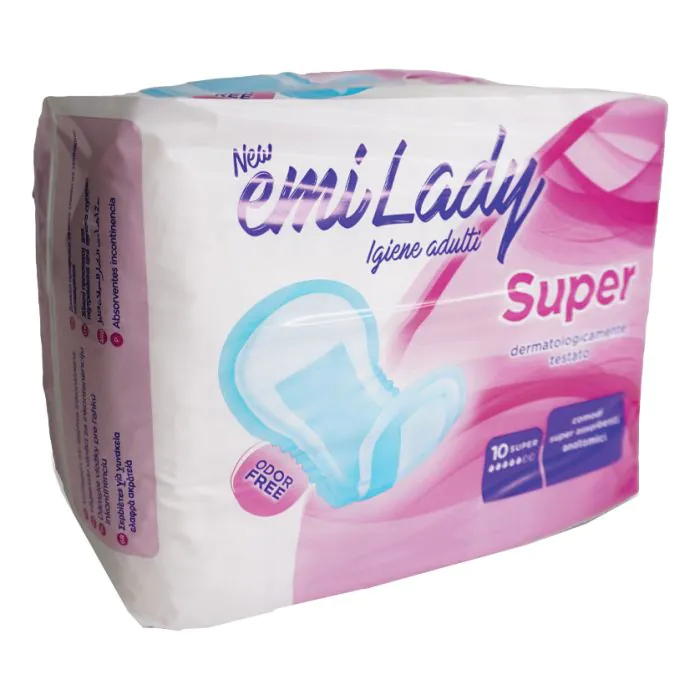 Assorbente anatomico emi lady super 10 pezzi Assorbente anatomico emi lady super 10 pezzi