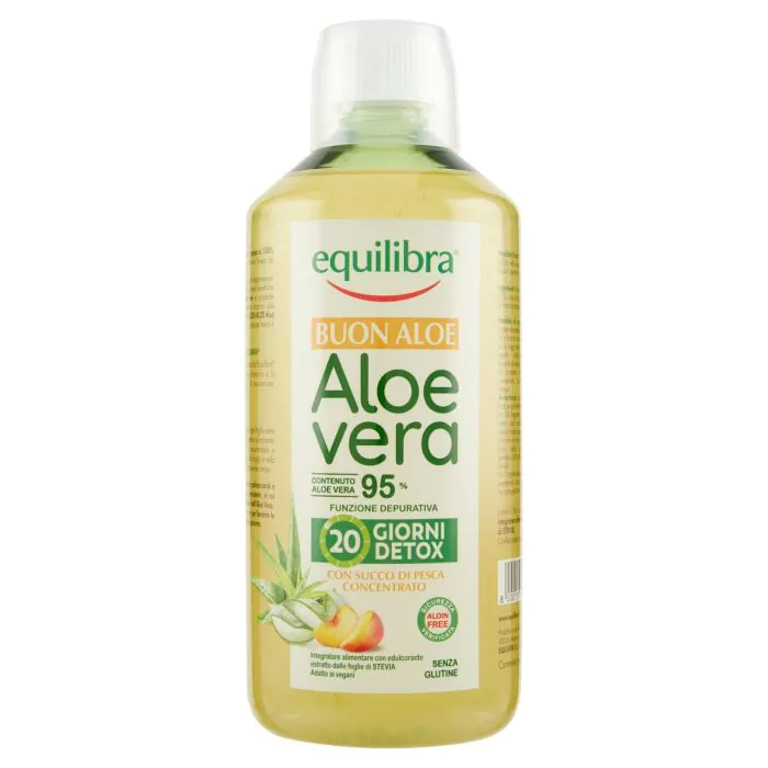 Equilibra Buon Aloe Vera Con Succo DI Pesca Concentrato Integratore Depurativo 1 L Equilibra Buon Aloe Vera Con Succo DI Pesca Concentrato Integratore Depurativo 1 L