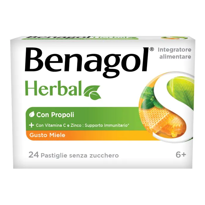 Benagol Herbal Supporto Immunitario Integratore Gusto Miele 24 Pastiglie Benagol Herbal Supporto Immunitario Integratore Gusto Miele 24 Pastiglie