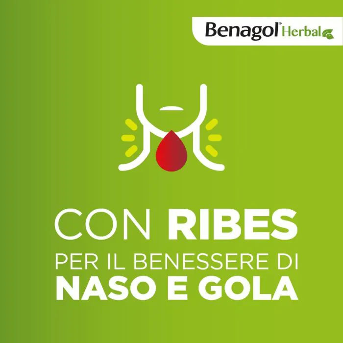 Benagol Herbal Supporto Immunitario Integratore Gusto Menta e Ciliegia 24 Pastiglie