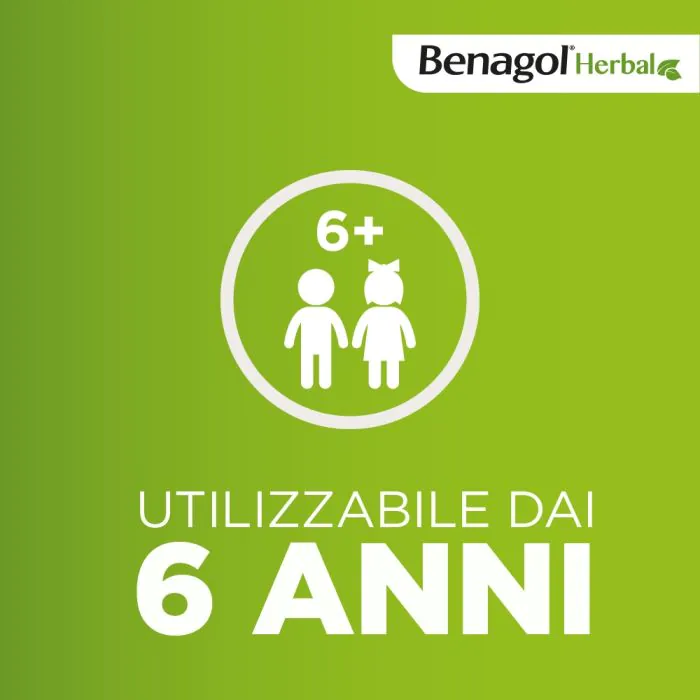 Benagol Herbal Supporto Immunitario Integratore Gusto Menta e Ciliegia 24 Pastiglie