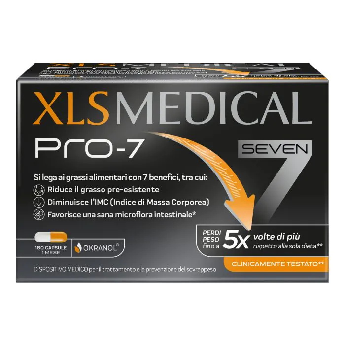 XLS Medical Pro 7 Integratore Per Il Peso 180 Capsule XLS Medical Pro 7 Integratore Per Il Peso 180 Capsule