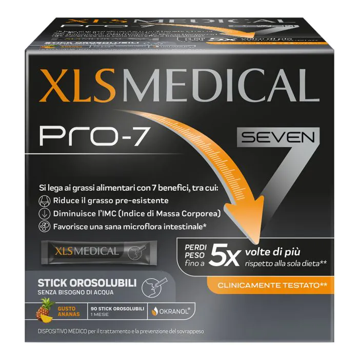 XLS Medical Pro 7 Integratore Per la Perdita di Peso 90 Sticks XLS Medical Pro 7 Integratore Per la Perdita di Peso 90 Sticks
