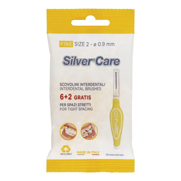 Silvercare scovolino interdentale one 8 fine size 2 Silvercare scovolino interdentale one 8 fine size 2