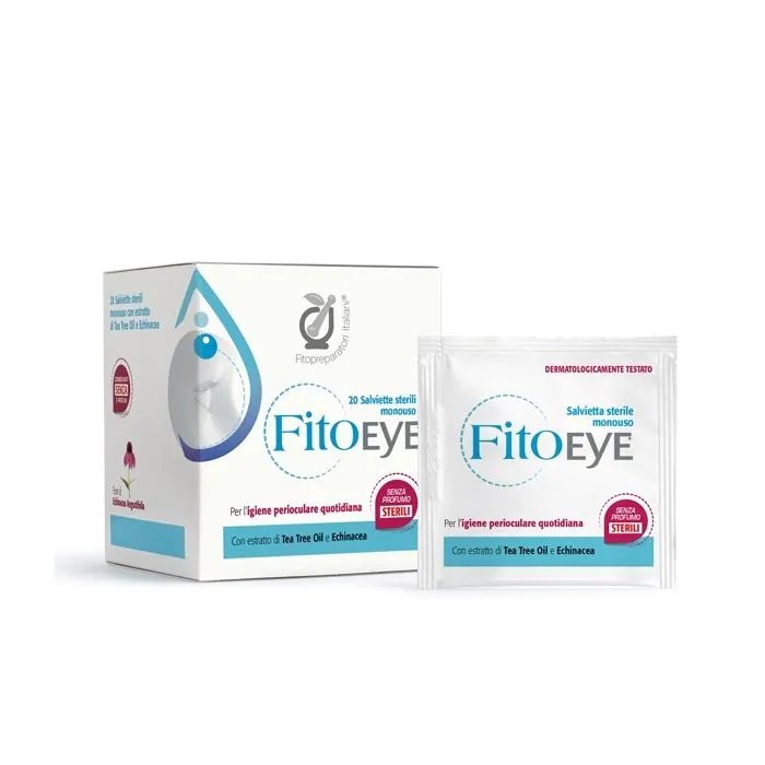 Fitopreparatori italiani fitoeye salviette sterili 20 pezzi Fitopreparatori italiani fitoeye salviette sterili 20 pezzi