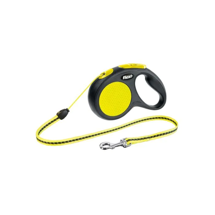 Flexi Guinzaglio New Classic Neon Corda "M" 5 Mt Nero/Giallo Fluo Flexi Guinzaglio New Classic Neon Corda "M" 5 Mt Nero/Giallo Fluo