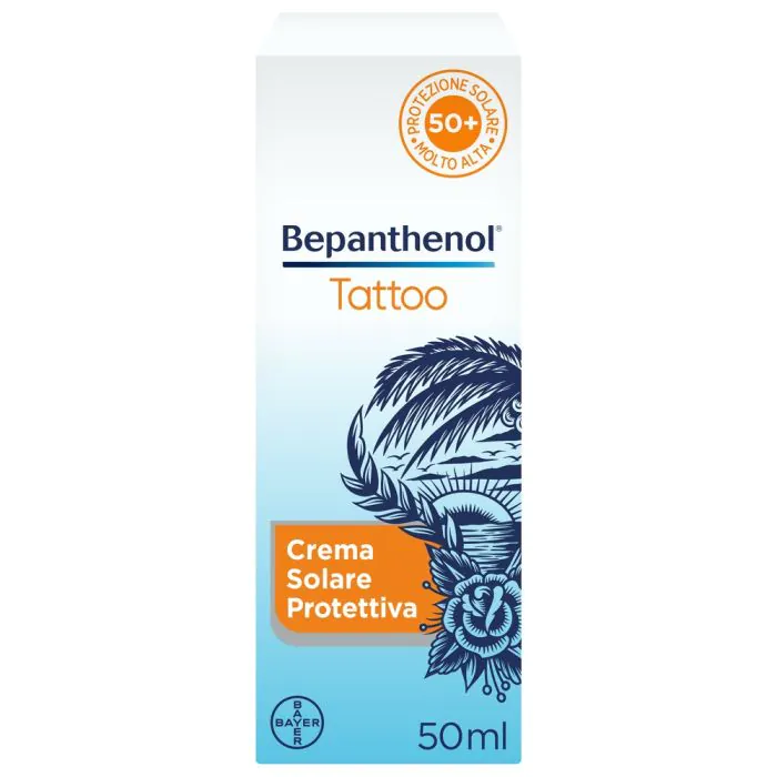 Bepanthenol Tattoo Crema Solare Protettiva SPF 50+ 50 ml Bepanthenol Tattoo Crema Solare Protettiva SPF 50+ 50 ml