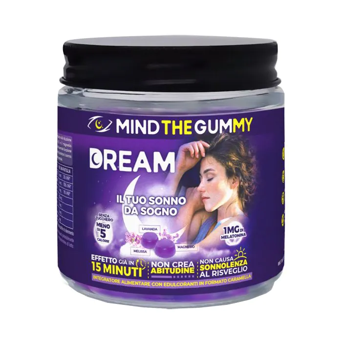 Mind the gummy dream 60 pastiglie gommose gusto mirtillo senza zucchero Mind the gummy dream 60 pastiglie gommose gusto mirtillo senza zucchero