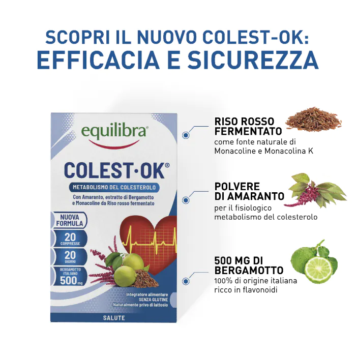 Equilibra Colest-Ok Integratore per il Colesterolo 20 Compresse