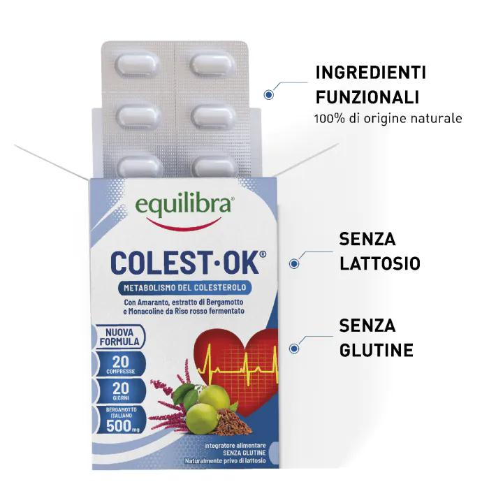 Equilibra Colest-Ok Integratore per il Colesterolo 20 Compresse