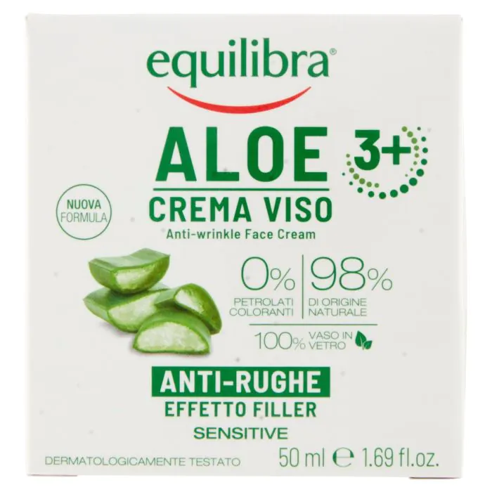 Equilibra Aloe Crema Viso Anti-Rughe Effetto Filler 50 ml
