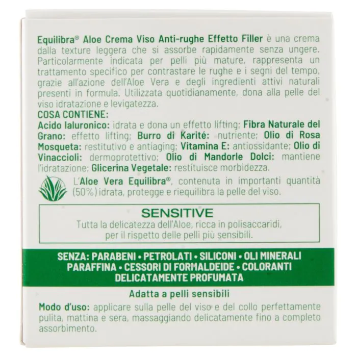 Equilibra Aloe Crema Viso Anti-Rughe Effetto Filler 50 ml
