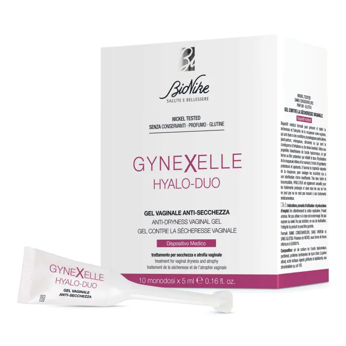 Gynexelle hyalo-duo gel vaginale anti-secchezza 10 pezzi da 15 ml Gynexelle hyalo-duo gel vaginale anti-secchezza 10 pezzi da 15 ml