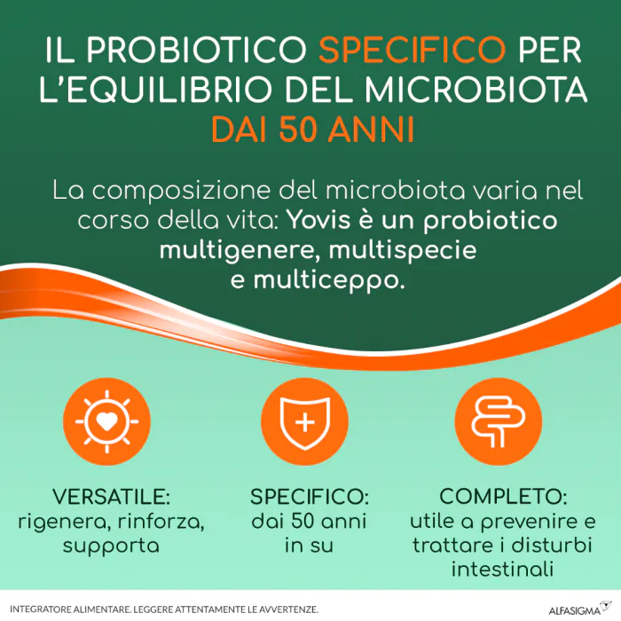 Yovis Rigenera 50+ Integratore Fermenti Lattici 10 Bustine