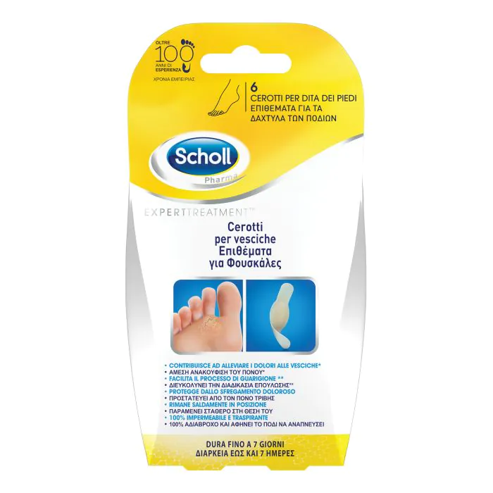 Scholl Cerotto Vescica Per Le Dita Del Piede 6 Pezzi Scholl Cerotto Vescica Per Le Dita Del Piede 6 Pezzi