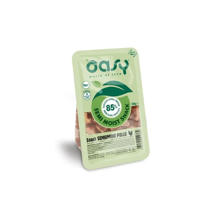 Oasy Cane Snack Semiumido Pollo 100 Gr Oasy Cane Snack Semiumido Pollo 100 Gr