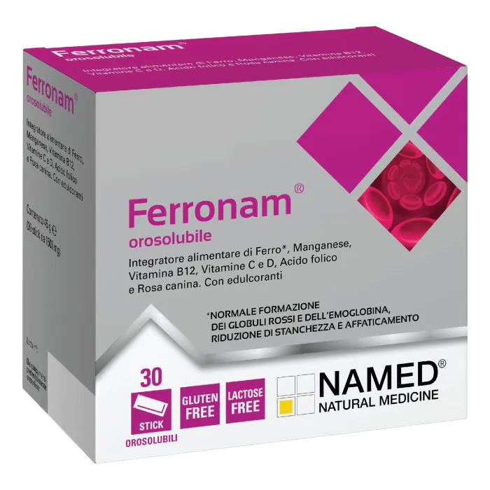 Ferronam Integratore di Ferro per Stanchezza ed Affaticamento 30 Stick Ferronam Integratore di Ferro per Stanchezza ed Affaticamento 30 Stick