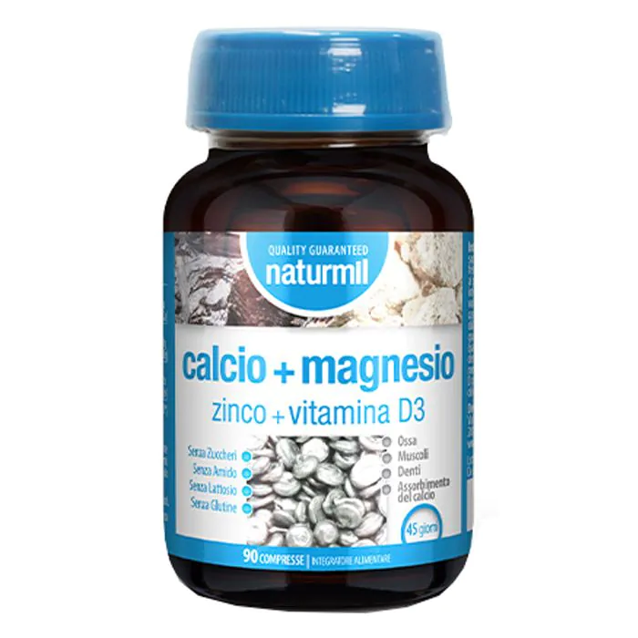 Naturmil calcio+magnesio+zinco+vitamina d3 90 compresse Naturmil calcio+magnesio+zinco+vitamina d3 90 compresse