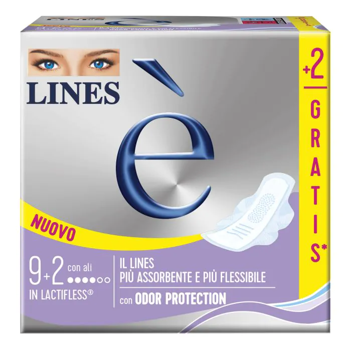 Lines è 11 Assorbenti con Ali per Flussi Normali
