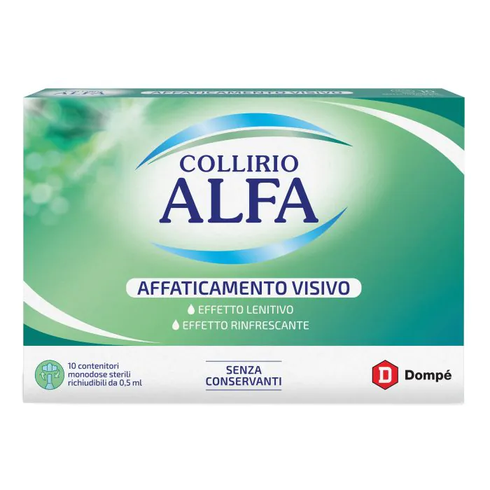 Collirio alfa affaticamento visivo 10 pezzi da 0,5 ml Collirio alfa affaticamento visivo 10 pezzi da 0,5 ml