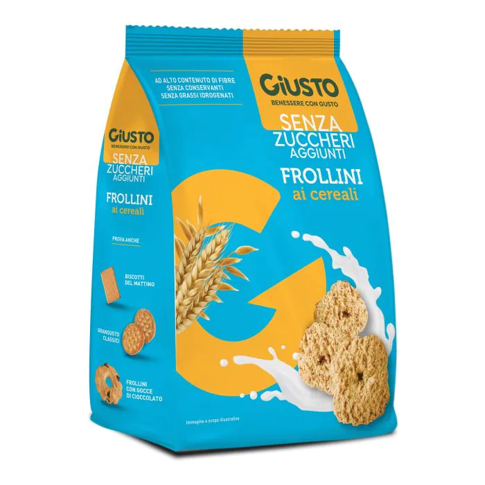 Giusto senza zucchero frollini ai cereali senza zucchero 350 g Giusto senza zucchero frollini ai cereali senza zucchero 350 g