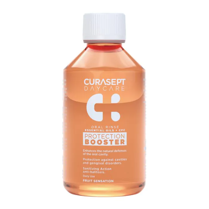 Curasept daycare collutorio protection booster fruit sensation 500 ml Curasept daycare collutorio protection booster fruit sensation 500 ml