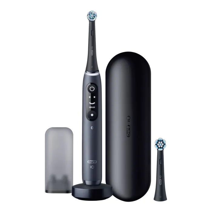 Oral-B Spazzolino Elettrico Ricaricabile iO 7S Nero, 2 Testine, 1 Custodia Da Viaggio, 1 Spazzolino Oral-B Spazzolino Elettrico Ricaricabile iO 7S Nero, 2 Testine, 1 Custodia Da Viaggio, 1 Spazzolino