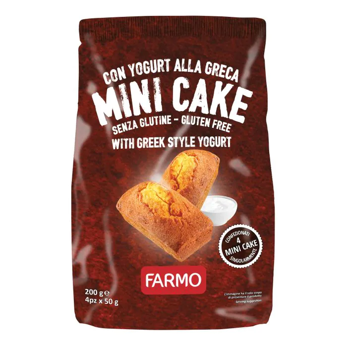 Farmo mini cake yogurt alla greca multipacco 4 pezzi da 50 g Farmo mini cake yogurt alla greca multipacco 4 pezzi da 50 g