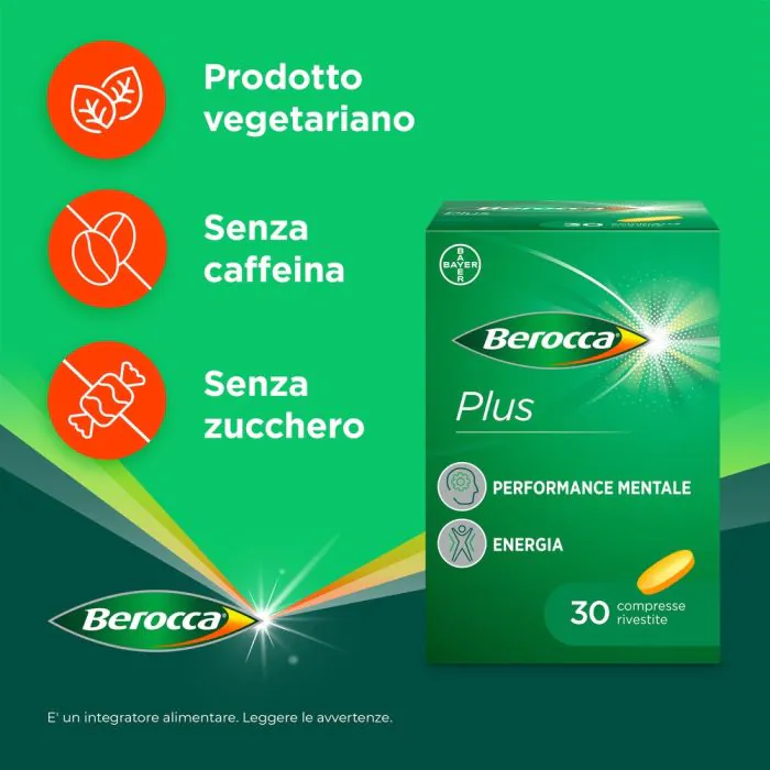 Berocca Plus Integratore Vitamine Minerali 30 Compresse