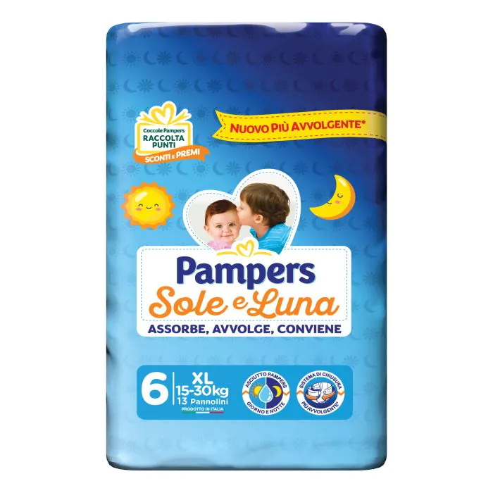 Pampers sole luna xl 13 pezzi Pampers sole luna xl 13 pezzi