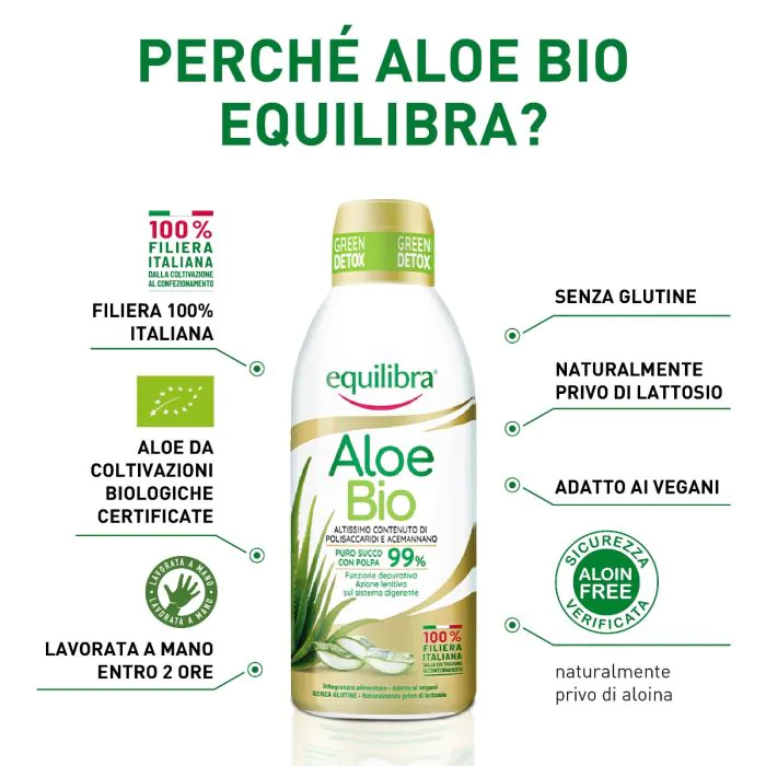Equilibra Aloe Bio Integratore Aloe Vera Puro Depurativo 750 ml